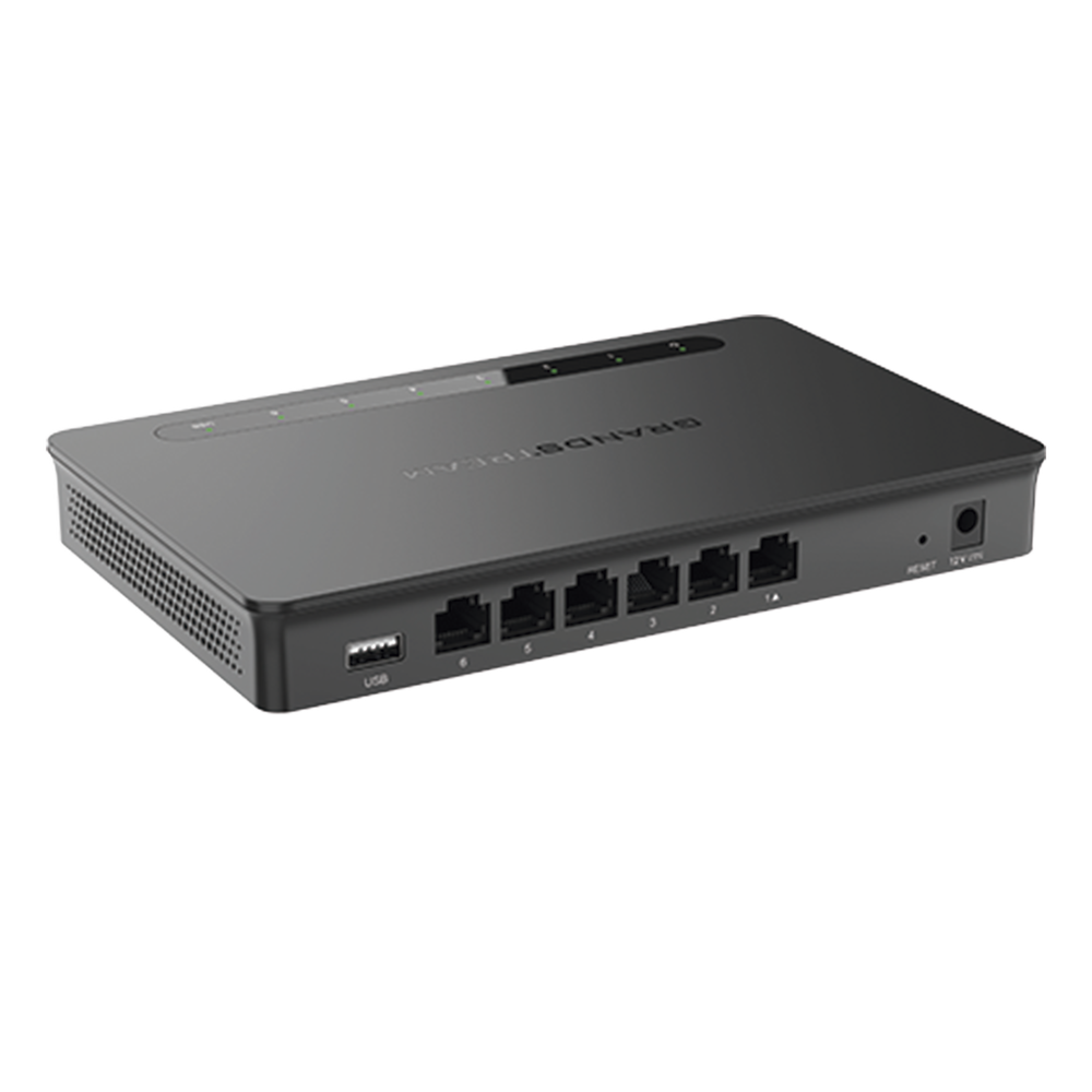 Router Gigabit VPN / Balanceador de cargas / 30,000 sesiones NAT / 6 puertos 10/100/1000 Mbps (WAN/LAN) / Compatible con GWN Cloud.