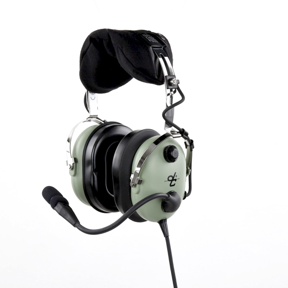 Auriculares de ala fija con atenuación de ruido pasivo para aviación general