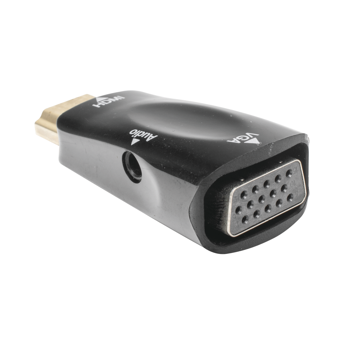 Adaptador (Convertidor) HDMI a VGA / HDMI Macho a VGA Hembra / Resolución 1920x1080 @ 60Hz / Adaptador de Audio de 3.5 mm / Chapado en Níquel