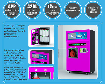 Máquina Expendedora Automática de Detergente Líquido - 6 Salidas para Lavanderías