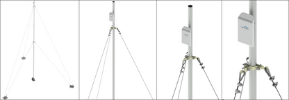 Kit con Mástil Telescópico de 3 m con Accesorios de Instalación (No incluye retenida).