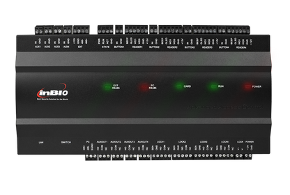 Controlador de Acceso 4 Puertas / 3,000 Huellas 30,000 Tarjetas / TCP/IP / Gabinete Metálico y Fuente 12V 5A