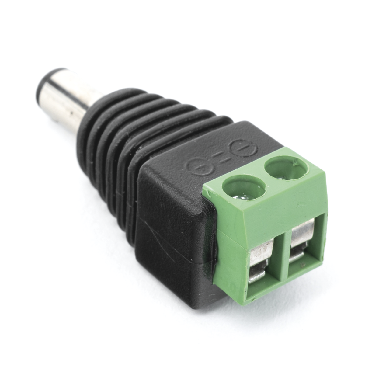 Adaptador Macho Tipo Jack de 3.5 mm (0.14 Pulgadas) Polarizado de 12 Vcc / Terminales Tipo Tornillo / Polarizado (+/-) / Ideal para Cámaras de Video