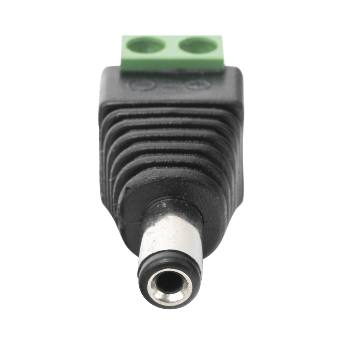 Adaptador Macho Tipo Jack de 3.5 mm (0.14 Pulgadas) Polarizado de 12 Vcc / Terminales Tipo Tornillo / Polarizado (+/-) / Ideal para Cámaras de Video