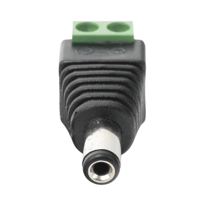 Adaptador Macho Tipo Jack de 3.5 mm (0.14 Pulgadas) Polarizado de 12 Vcc / Terminales Tipo Tornillo / Polarizado (+/-) / Ideal para Cámaras de Video