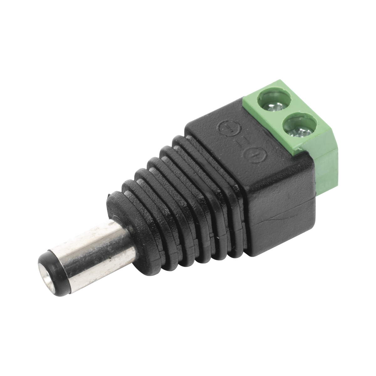 Adaptador Macho Tipo Jack de 3.5 mm (0.14 Pulgadas) Polarizado de 12 Vcc / Terminales Tipo Tornillo / Polarizado (+/-) / Ideal para Cámaras de Video