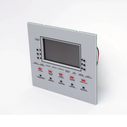 Anunciador remoto LCD retroiluminado en español con 160 caracteres visibles, teclado de goma y puerto RDP para panel NFS2-3030-SP y NCA-2