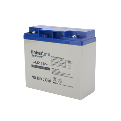 Batería de respaldo 12 V | 18 Ah | AGM | Especial para Seguridad Electrónica | UPS | Sistemas de Emergencia | Vida útil 5 años | Terminales M5
