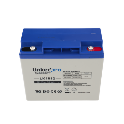 Batería de respaldo 12 V | 18 Ah | AGM | Especial para Seguridad Electrónica | UPS | Sistemas de Emergencia | Vida útil 5 años | Terminales M5