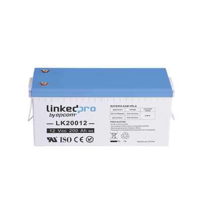 Batería de respaldo 12 V 200 Ah AGM | Certificada UL94-HB Retardo a la flama básica | Ciclo profundo | Para uso en aplicaciones fotovoltaicas y de