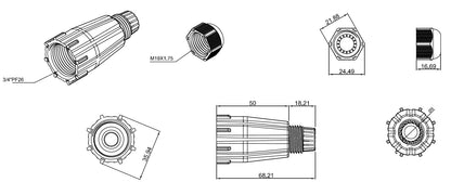 Conector Tipo Glándula Industrial para Proteger Conexiones de Red