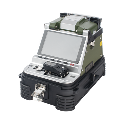 Fusionadora de Fibra Óptica Multimodo y Monomodo / 6 Motores / Alineación por Núcleo / OPM + VFL / Cleaver Eléctrico de un Solo Paso / Capacitación