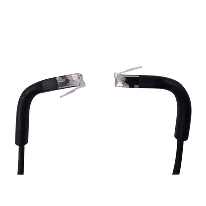 Mini Patch Cord Cat6 Ultra Slim 10 Metros (32.81 Pies) Negro Ahorra Espacio sin Organizadores, con Bota Flexible