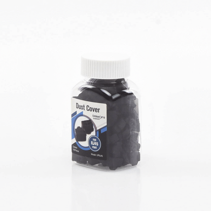 Bote con 100 Protectores Anti-Polvo para Puerto RJ45 Color Negro