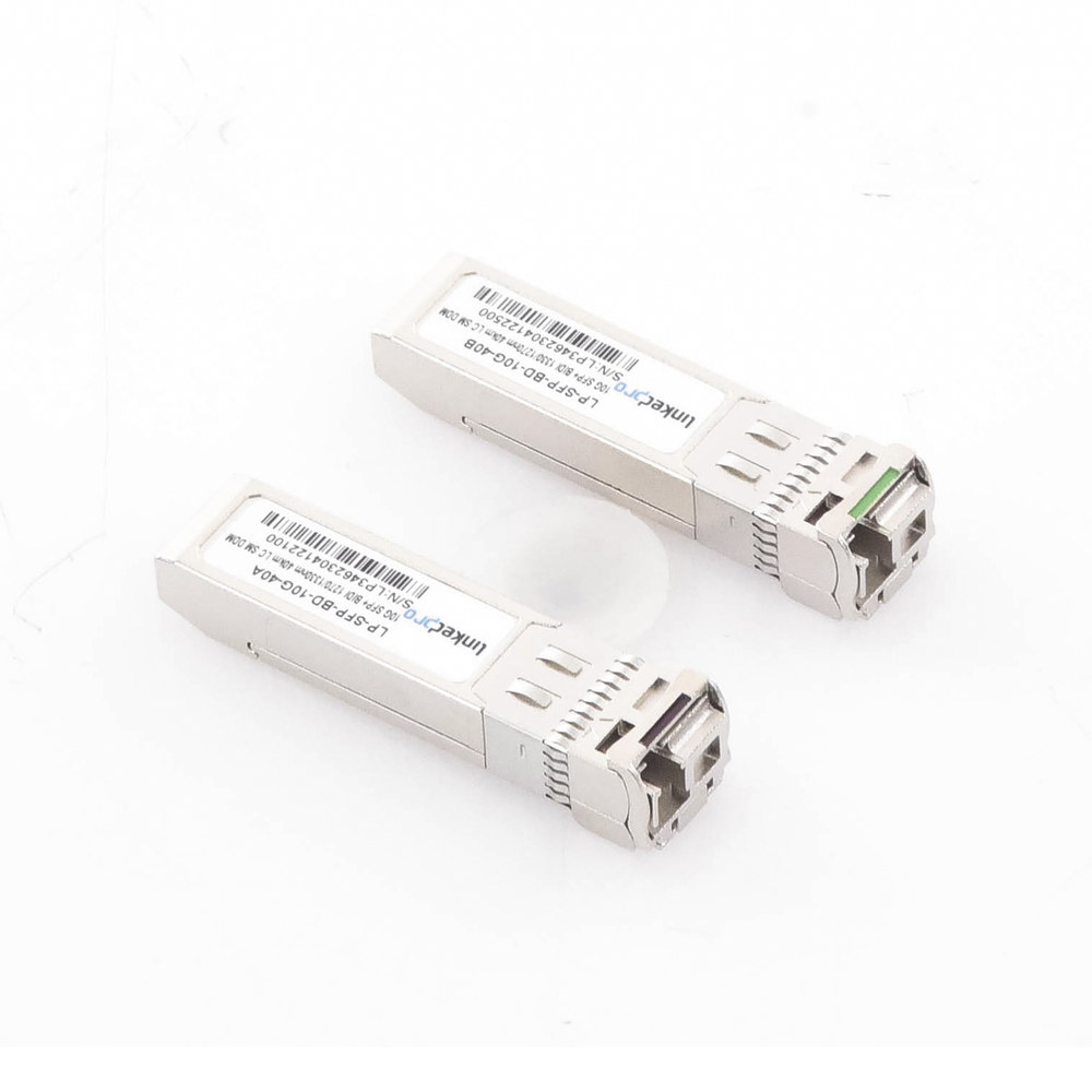 Transceptores Ópticos Bidireccionales SFP+ (Mini-Gbic) / Monomodo 1270 & 1330 nm / 10 Gbps / 1000BASE-BX / Conector LC/UPC Simplex / DDM / Hasta 40
