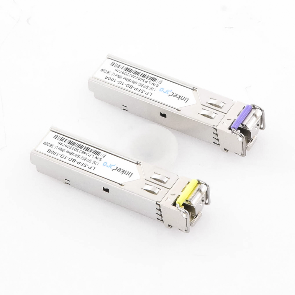 Transceptores Ópticos Bidireccionales SFP (Mini-Gbic) / Monomodo 1490 & 1550 nm / 1.25 Gbps / 1000BASE-BX / Conector LC/UPC Simplex / DDM / Hasta 100