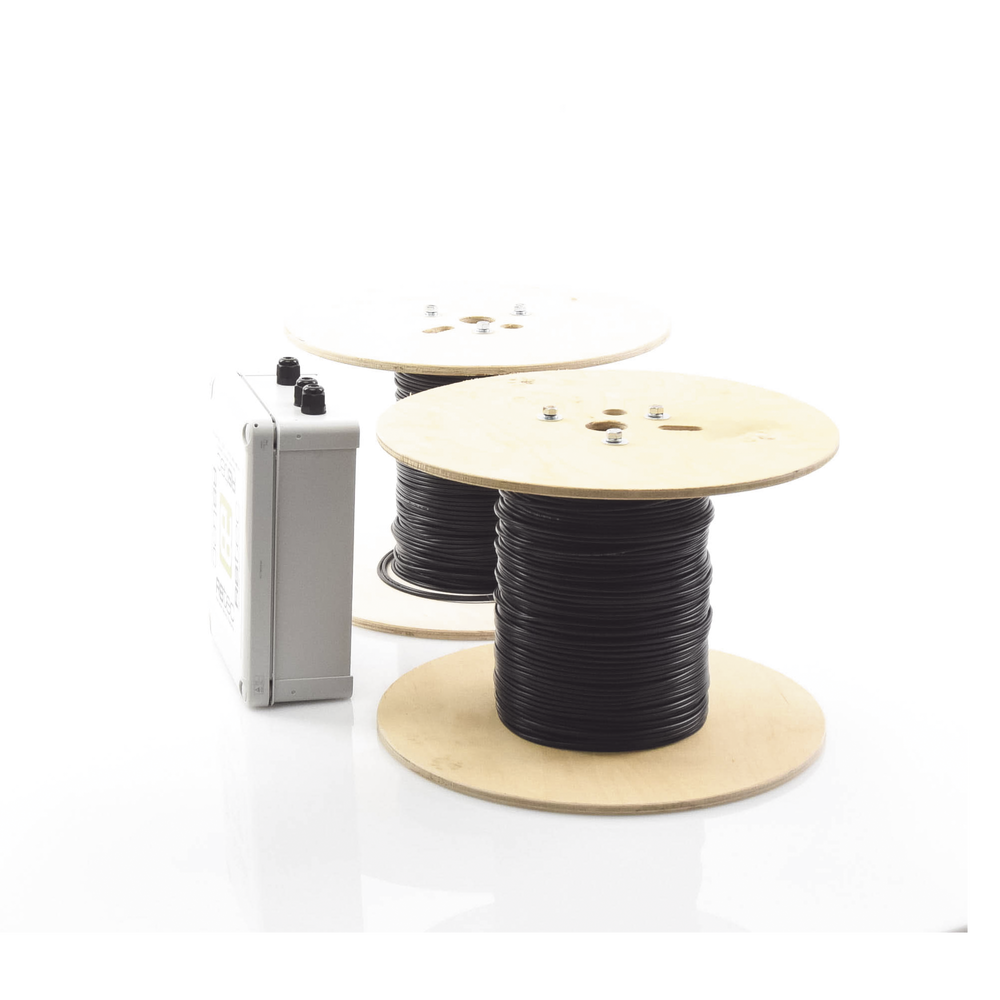 MICALERT Cable Sensor para Paredes, barandales, rejas rigidas / 2 zonas de 152 metros / 304 Metros de protección total/Tarjeta LPU400/Calibración via