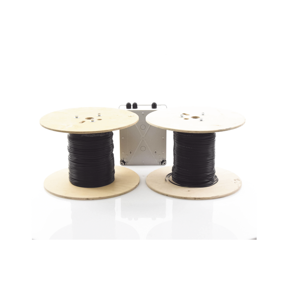 MICALERT Cable Sensor para Paredes, barandales, rejas rigidas / 2 zonas de 152 metros / 304 Metros de protección total/Tarjeta LPU400/Calibración via