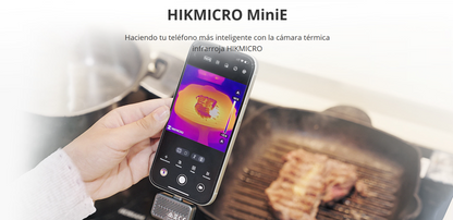 MiniE - Cámara Termográfica para Smartphone / Resolución IR 96 x 96 (9,216 píxeles) / SuperIR / Rango de -20°C a 400°C / Precisión ±2°C o ±2%