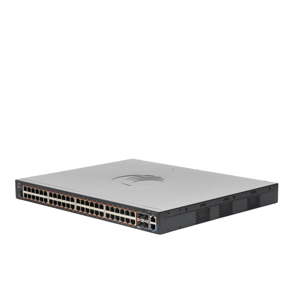 Switch Gestionable Capa 2+ / 176 Gbps Throughput / 48 Puertos Gigabit PoE+ / 4 SFP+ 10 Gbps Uplink / Política de Automatización / cnMaestro