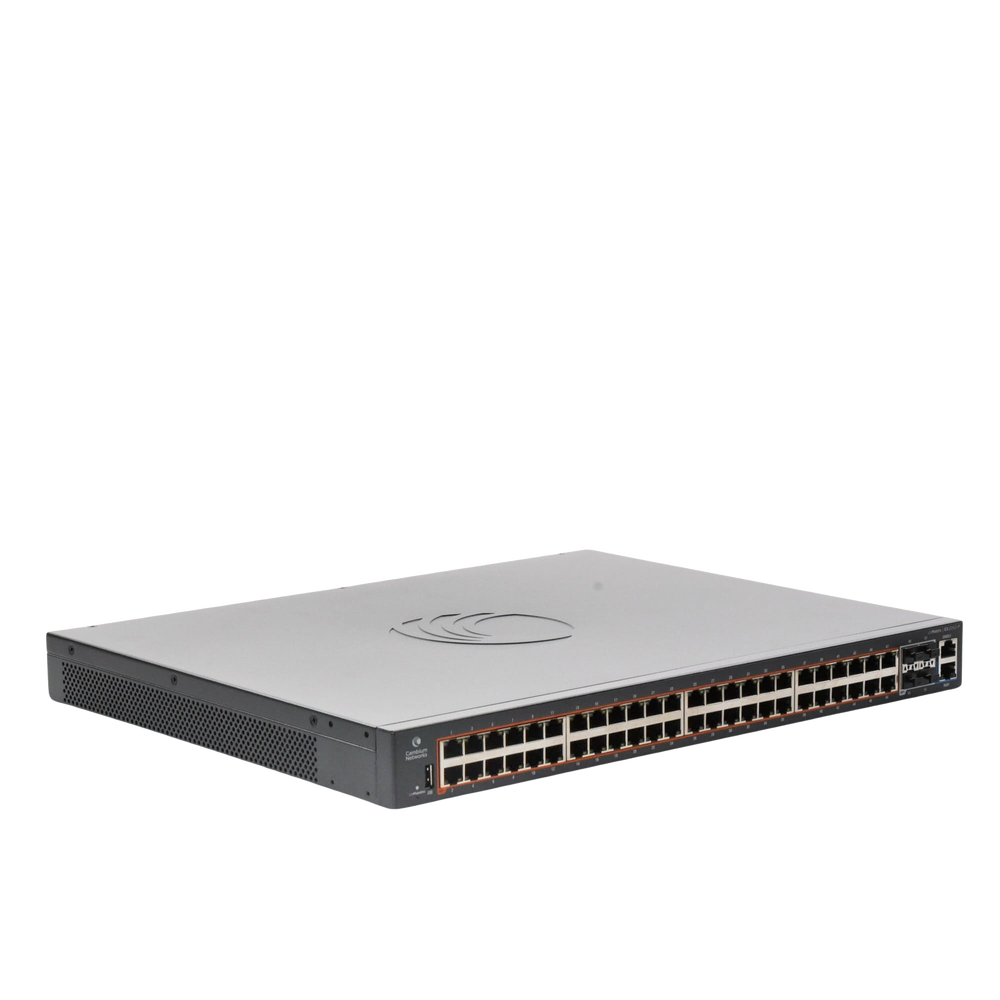 Switch Gestionable Capa 2+ / 176 Gbps Throughput / 48 Puertos Gigabit PoE+ / 4 SFP+ 10 Gbps Uplink / Política de Automatización / cnMaestro