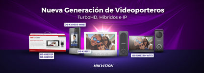 Videoportero IP 2 Megapixel / Llamada y Apertura Remota desde App Hik-Connect (Requiere monitor )/ PoE / Exterior IP65 + Antivandalico IK08 / 4