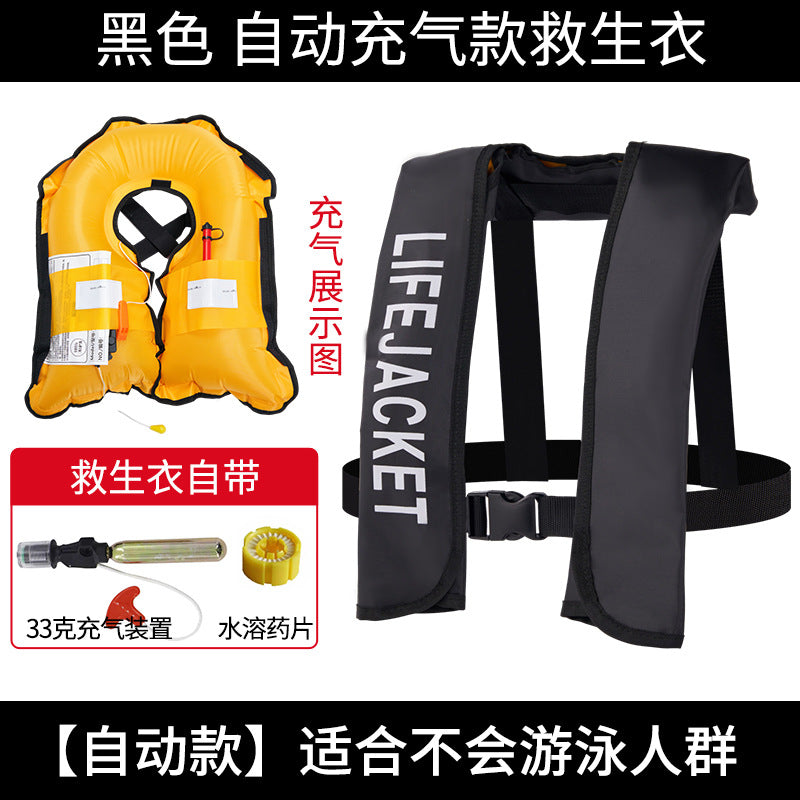 Chaleco Salvavavidas Inflable Automático para Adultos (CO₂ 33g) | Pesca, Lancha y Navegación | Alta Flotabilidad