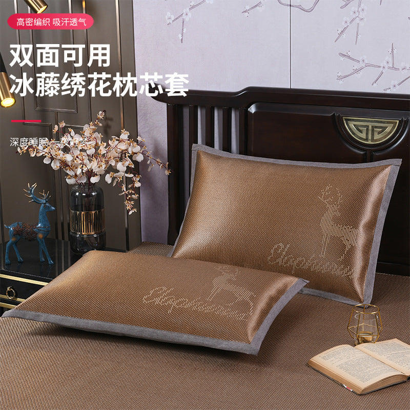 Fundas de almohada estera de verano funda de almohada de ratán de hielo funda de almohada bordada de ratán