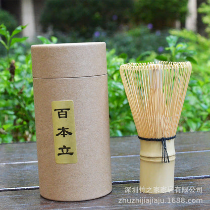 Kit Matcha Ceremonial Japonés: Batidor Chasen + Soporte + Cuchara + Pincel
