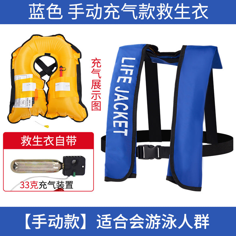 Chaleco Salvavavidas Inflable Automático para Adultos (CO₂ 33g) | Pesca, Lancha y Navegación | Alta Flotabilidad