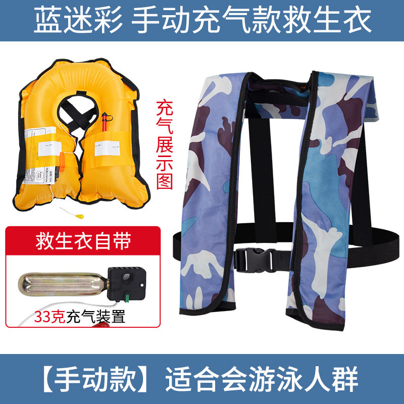 Chaleco Salvavavidas Inflable Automático para Adultos (CO₂ 33g) | Pesca, Lancha y Navegación | Alta Flotabilidad