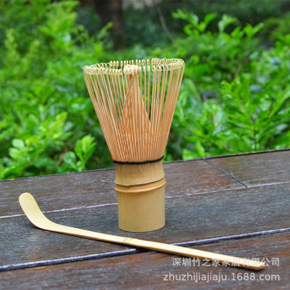 Kit Matcha Ceremonial Japonés: Batidor Chasen + Soporte + Cuchara + Pincel