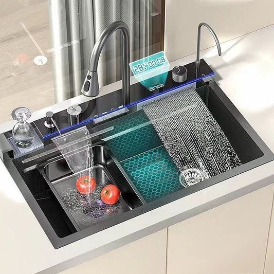 Fregadero de cocina de Acero 304 compatible con sistema de Purificacion con grifo y accesorios, diversos paquetes