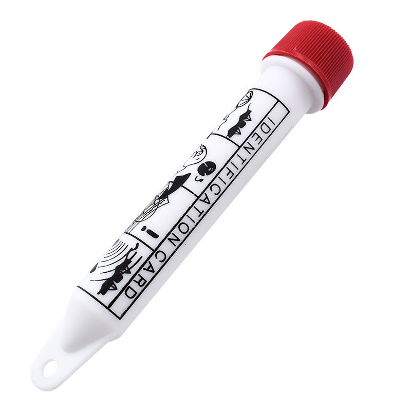 Tubo de Identificacion con Tarjeta de identificación de balsa salvavidas, con cuerda roja, set de 3 piezas