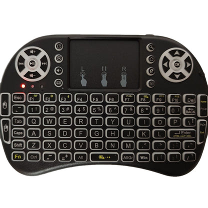 Mini Teclado i8 Inalámbrico con Touchpad — Bluetooth + 2.4G, Retroiluminación de 7 Colores | Air Mouse para Smart TV, TV Box y PC