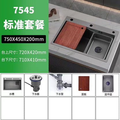 Fregadero de cocina de Acero 304 compatible con sistema de Purificacion con grifo y accesorios, diversos paquetes
