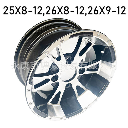 Rin para ATV 25X8-12 26 9-12 Pulgadas Neumáticos Bujes de Aluminio 12x6J Ruedas de Hoja Llantas