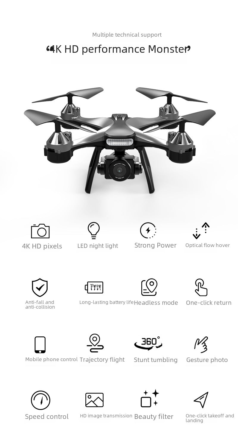 Dron JC801, resistente, batería durable, doble cámara HD 4K fotografía aérea dron, cuadricóptero, control remoto - Ciaespinoza.com