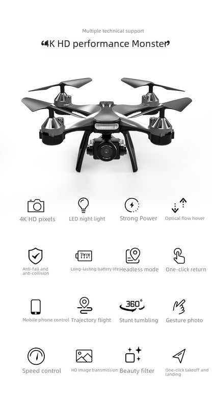 Dron JC801, resistente, batería durable, doble cámara HD 4K fotografía aérea dron, cuadricóptero, control remoto - Ciaespinoza.com