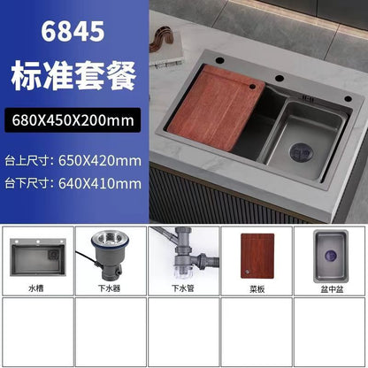 Fregadero de cocina de Acero 304 compatible con sistema de Purificacion con grifo y accesorios, diversos paquetes
