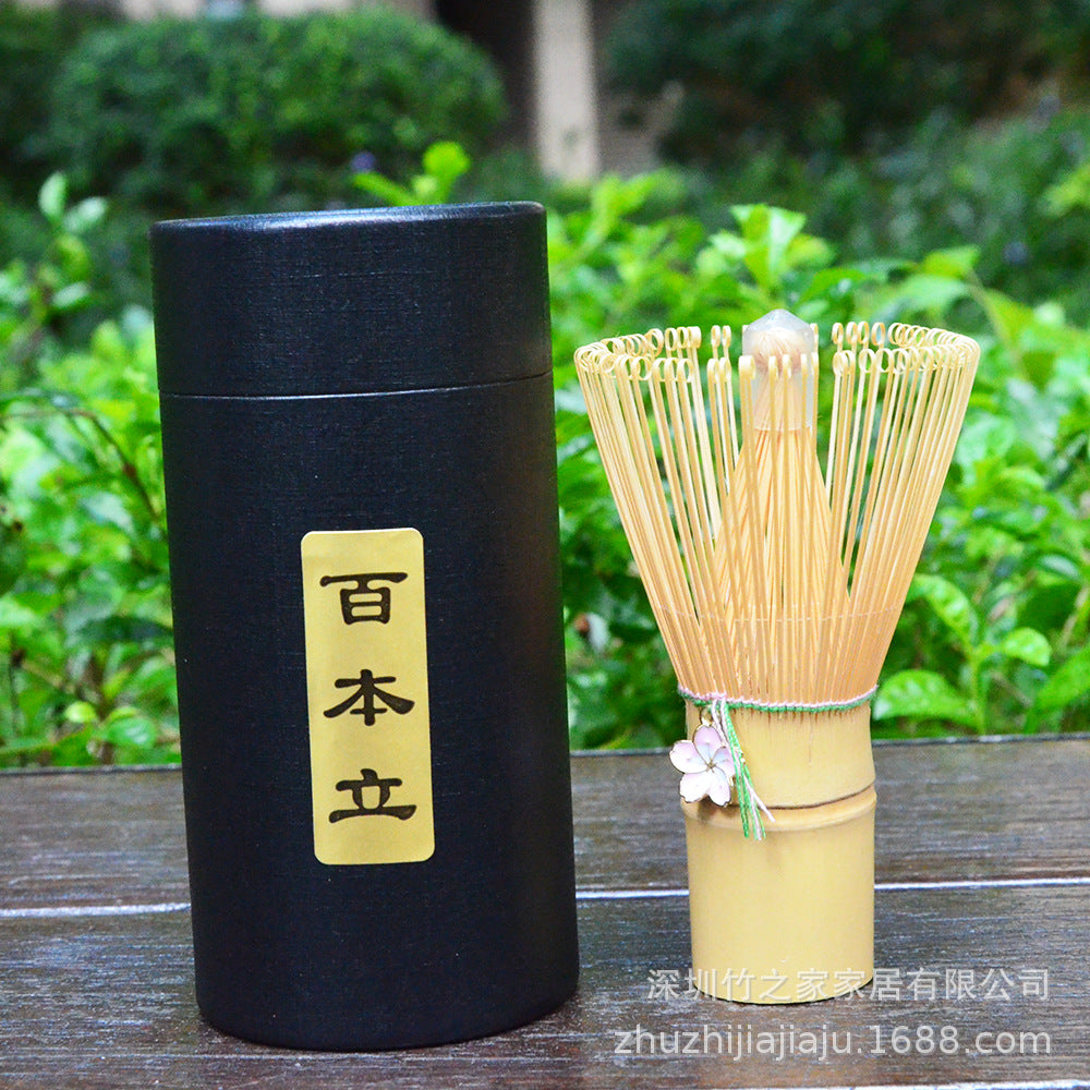 Kit Matcha Ceremonial Japonés: Batidor Chasen + Soporte + Cuchara + Pincel