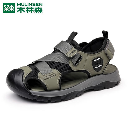 Sandalias de punta Mulinsen para hombre Deportes al aire libre de verano y zapatos de ocio con suela bland, zapatos de playa impermeables y antideslizantes