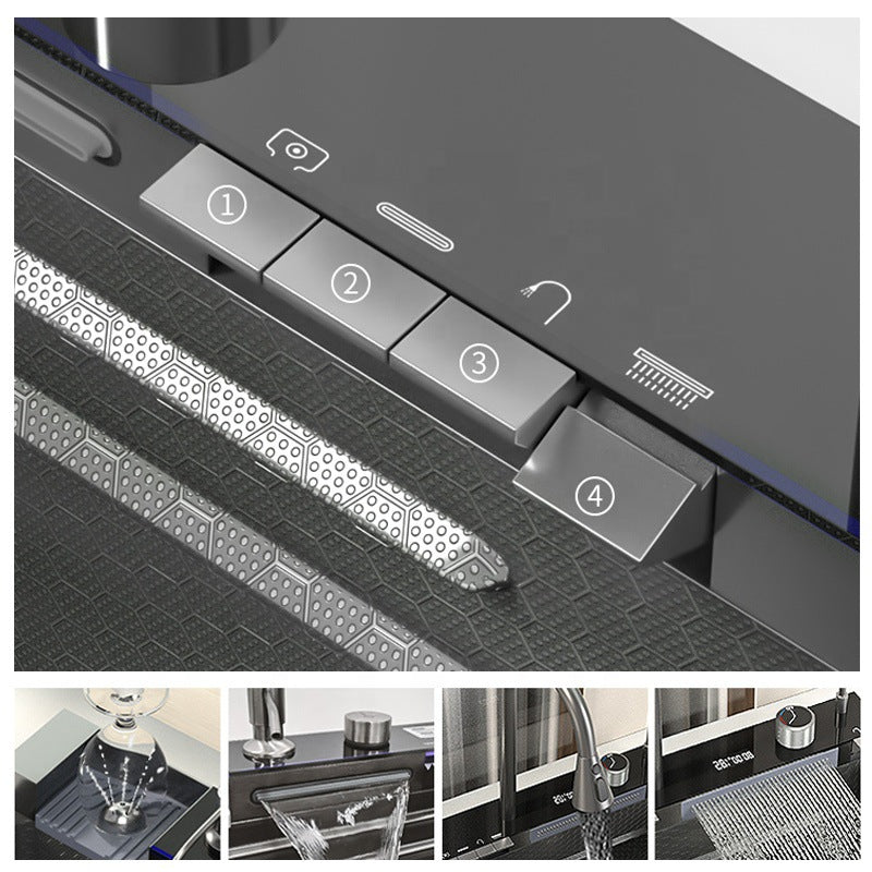 Fregadero de cocina de Acero 304 compatible con sistema de Purificacion con grifo y accesorios, diversos paquetes