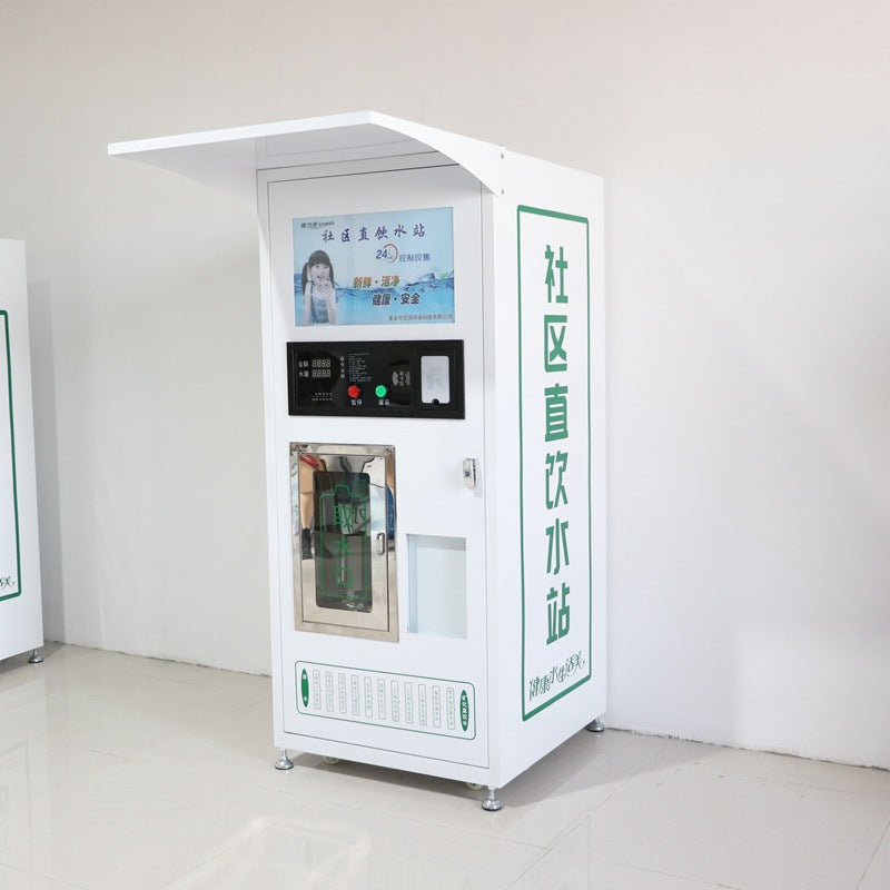 Máquina expendedora de agua con aceptador de monedas, de 400 y 800 Galones diarios.