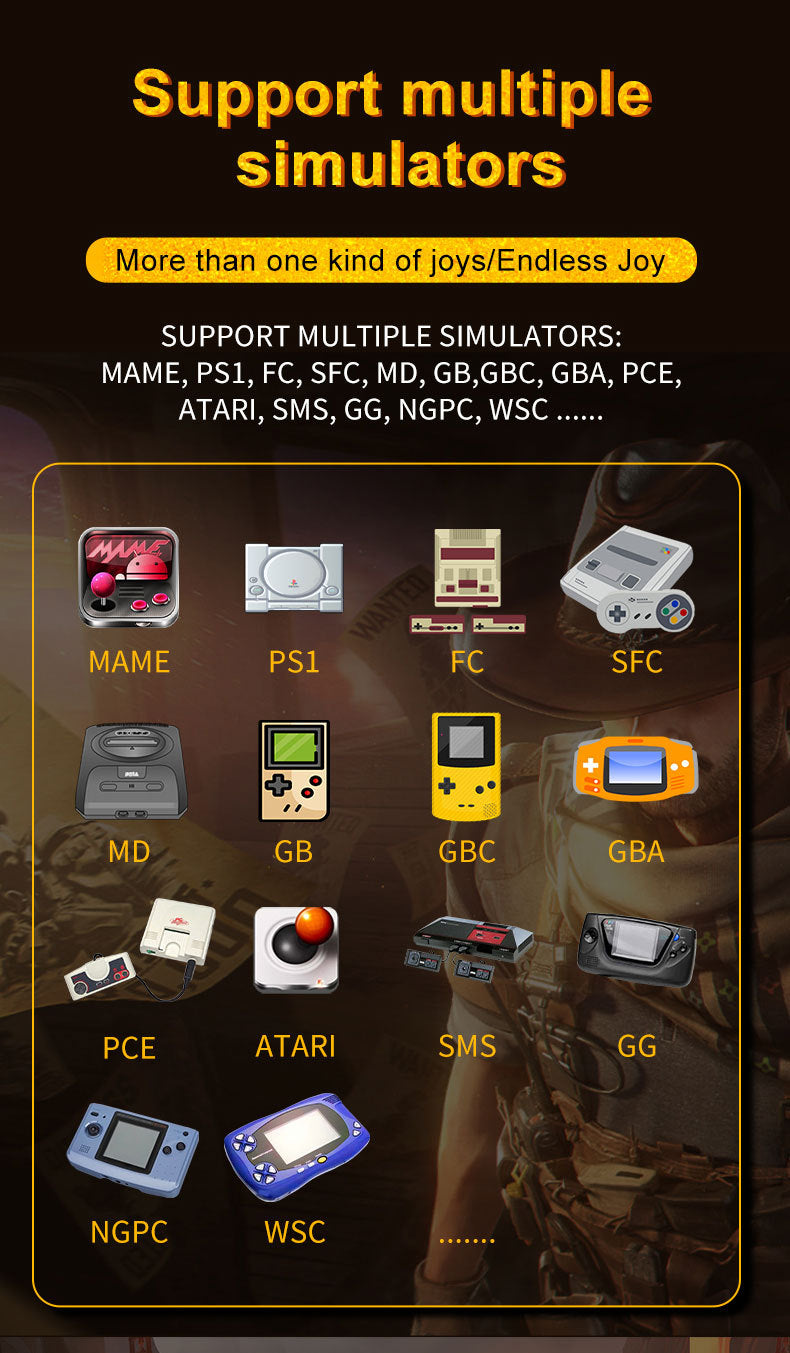 Consola de videojuegos transfronteriza SF3000HD portátil de alta definición con pantalla horizontal de 4,5 pulgadas, consola arcade retro GBA de doble palanca