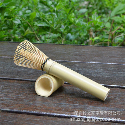 Kit Matcha Ceremonial Japonés: Batidor Chasen + Soporte + Cuchara + Pincel