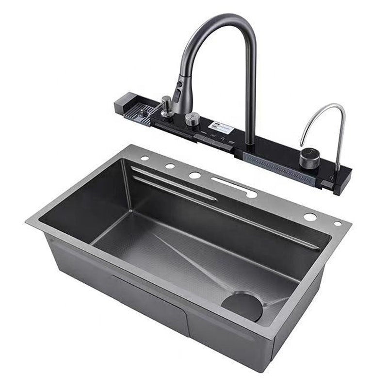 Fregadero de cocina de Acero 304 compatible con sistema de Purificacion con grifo y accesorios, diversos paquetes