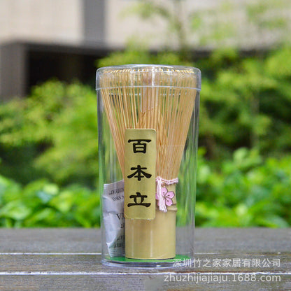 Kit Matcha Ceremonial Japonés: Batidor Chasen + Soporte + Cuchara + Pincel