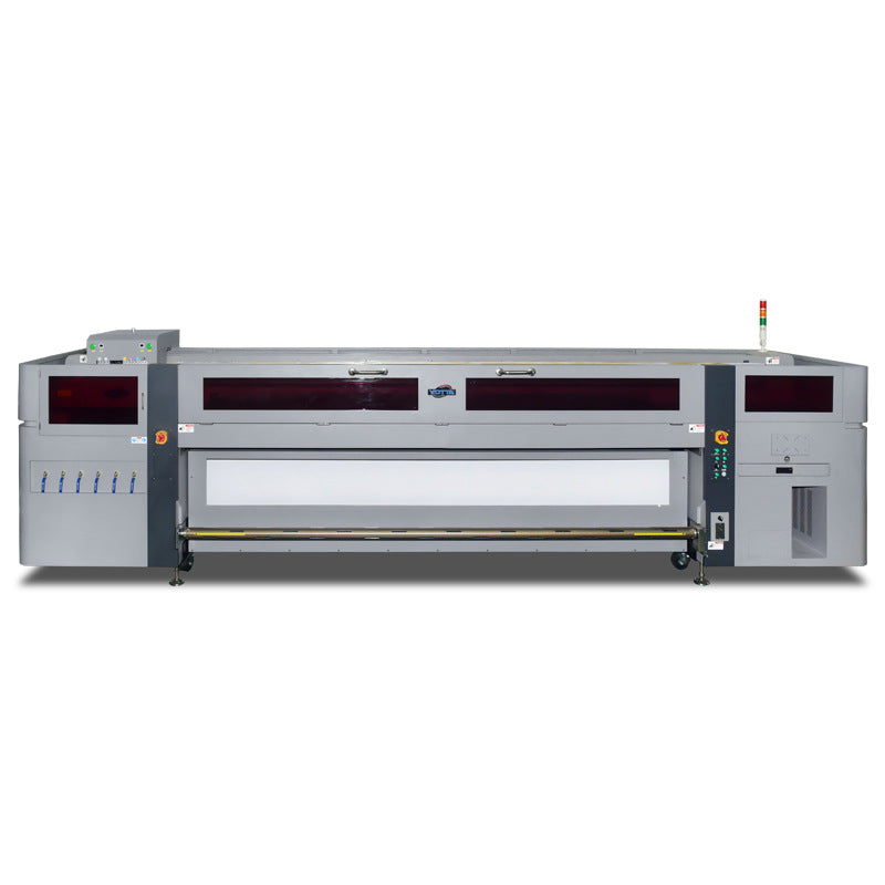 Impresora de bobina UV de 3.2m Rollo industrial plano integrado al aire libre gran tela publicitaria Caja de luz Impresión de cuero
