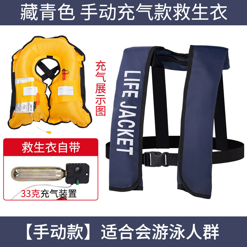 Chaleco Salvavavidas Inflable Automático para Adultos (CO₂ 33g) | Pesca, Lancha y Navegación | Alta Flotabilidad